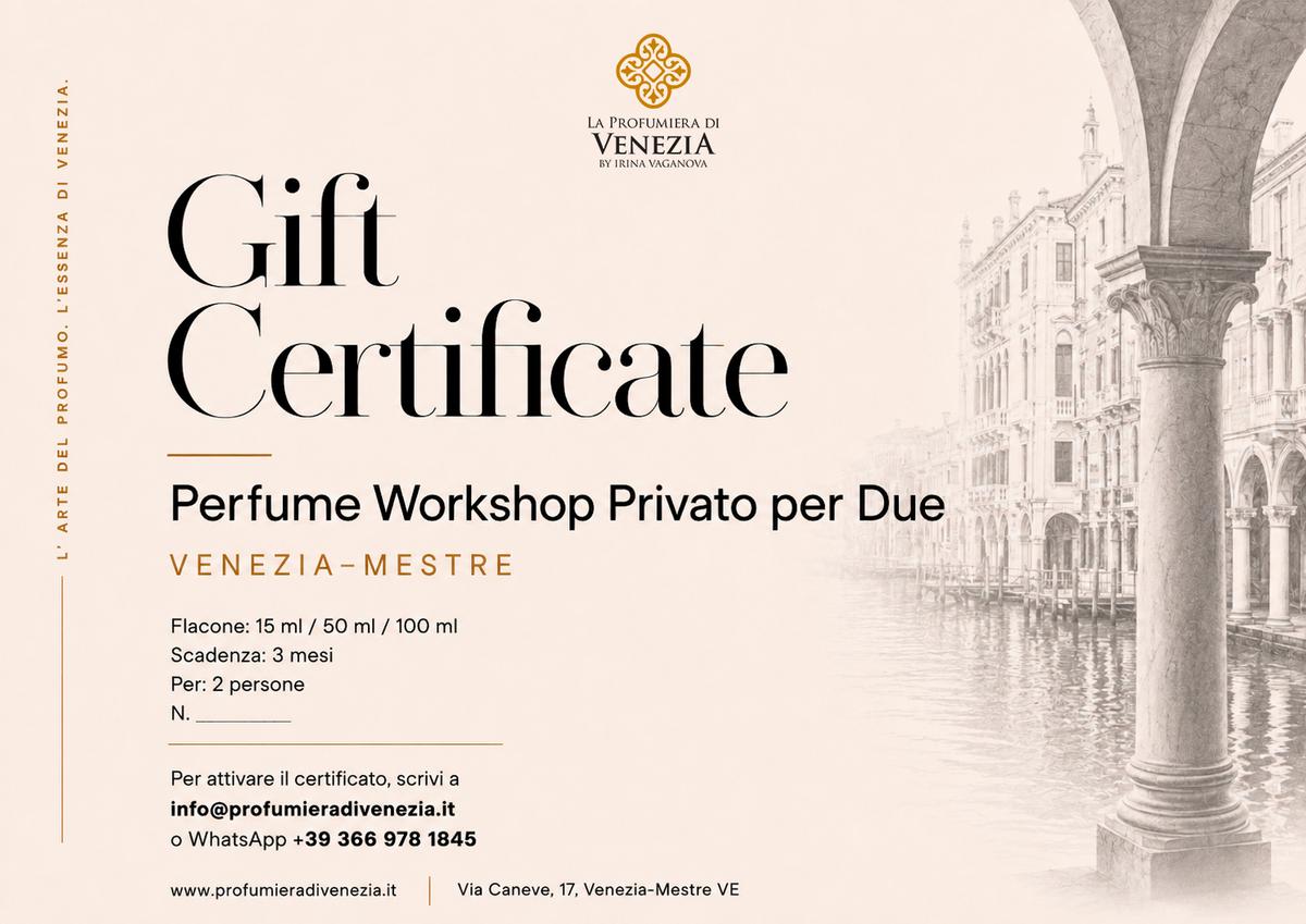 Gift experience for creating your own perfume