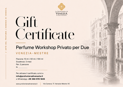 Gift experience for creating your own perfume