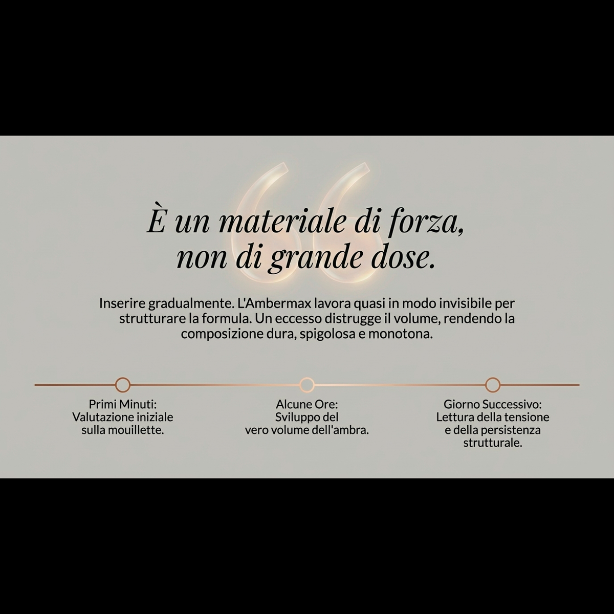AMBERMAX (10% TEC) – nota ambrata legnosa, secca, intensa e molto diffusiva